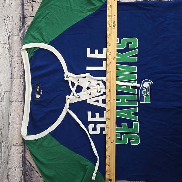 Seattle Seahawks Lace Up Tee - Picture 5 of 8